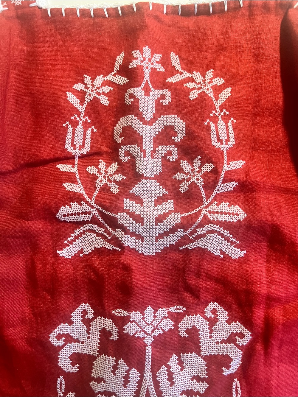 NWT FARM Rio Red Tropical Cross Stitch
Embroidered Midi Dress - Size XL - Picture 8 of 15